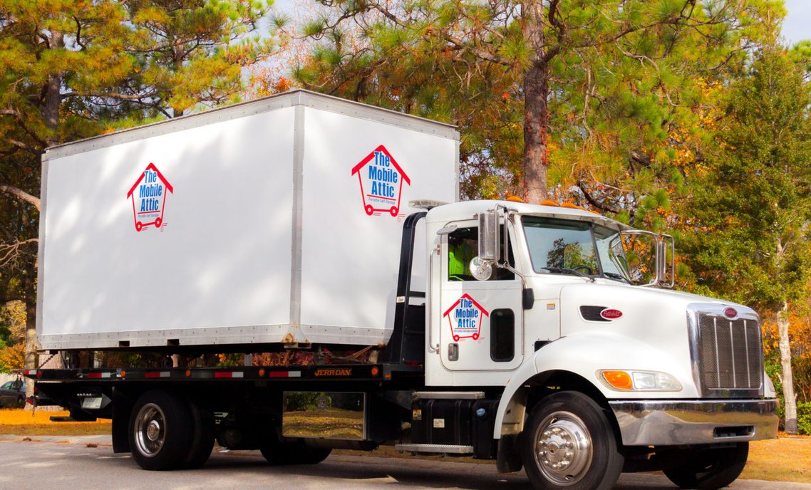 Mobile Attic storage container truck